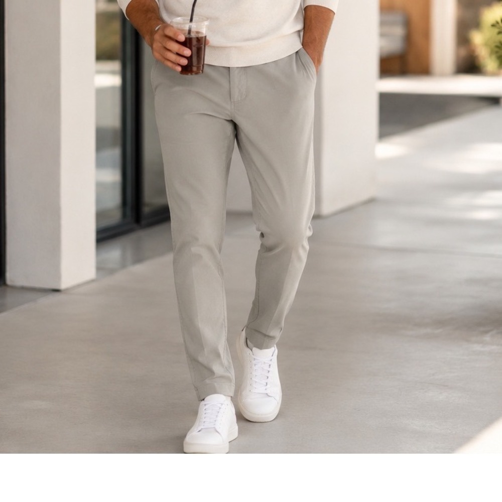 Lululemon Commission Slim Pant Mens‎ 36 Sage Green Chino Trousers 27.5 Inseam